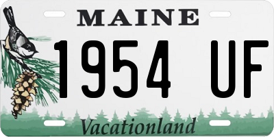 ME license plate 1954UF