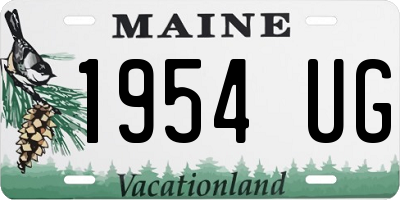 ME license plate 1954UG
