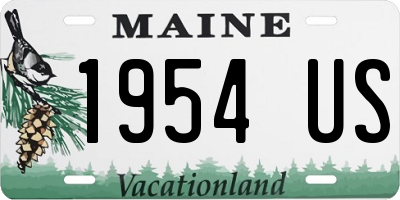 ME license plate 1954US