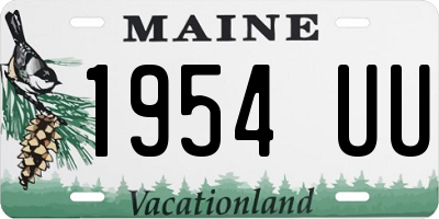 ME license plate 1954UU