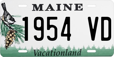 ME license plate 1954VD