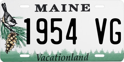 ME license plate 1954VG