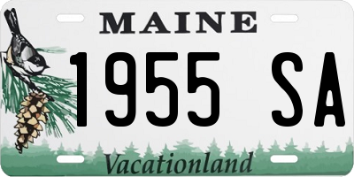 ME license plate 1955SA
