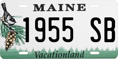 ME license plate 1955SB