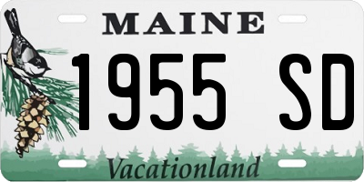 ME license plate 1955SD