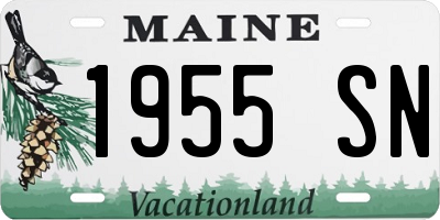 ME license plate 1955SN