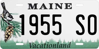 ME license plate 1955SO