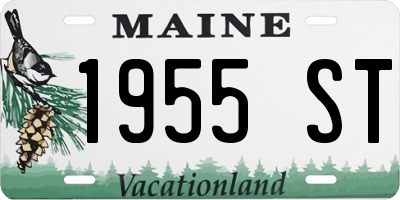 ME license plate 1955ST