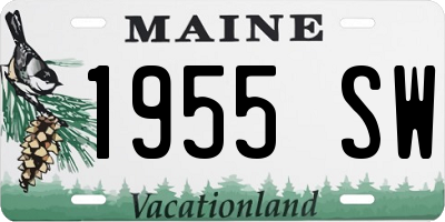 ME license plate 1955SW