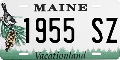 ME license plate 1955SZ