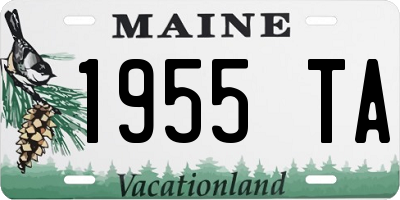 ME license plate 1955TA