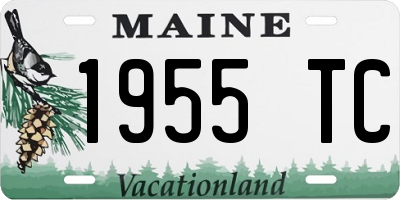 ME license plate 1955TC