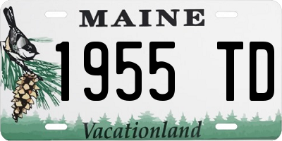 ME license plate 1955TD