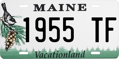 ME license plate 1955TF