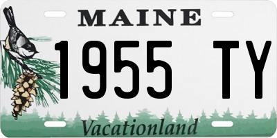 ME license plate 1955TY