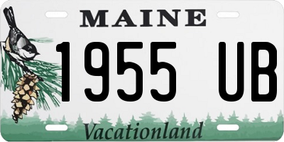 ME license plate 1955UB