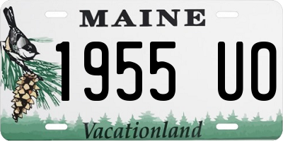 ME license plate 1955UO