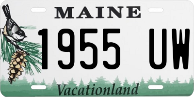ME license plate 1955UW