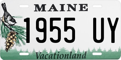 ME license plate 1955UY