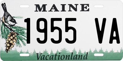 ME license plate 1955VA