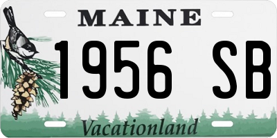 ME license plate 1956SB