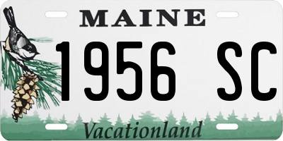ME license plate 1956SC