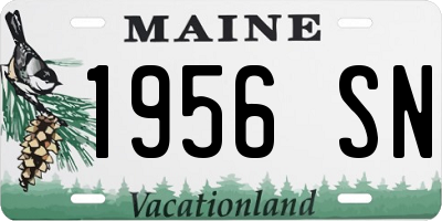 ME license plate 1956SN