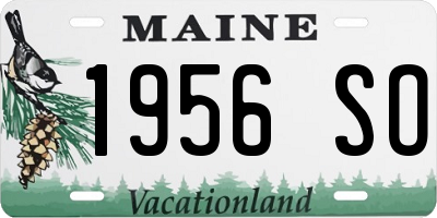 ME license plate 1956SO