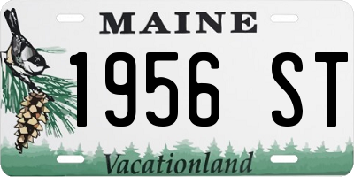 ME license plate 1956ST