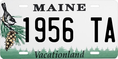 ME license plate 1956TA