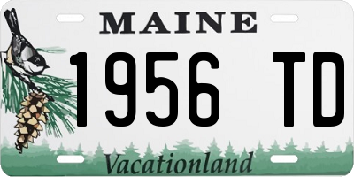 ME license plate 1956TD