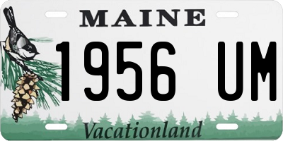 ME license plate 1956UM