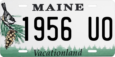 ME license plate 1956UO