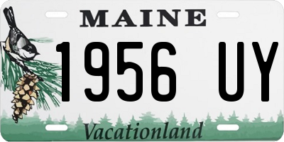 ME license plate 1956UY