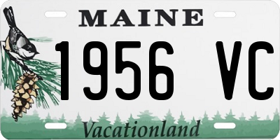 ME license plate 1956VC