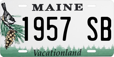 ME license plate 1957SB