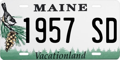 ME license plate 1957SD