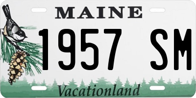 ME license plate 1957SM