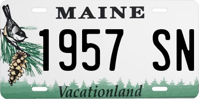 ME license plate 1957SN