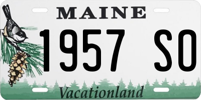 ME license plate 1957SO