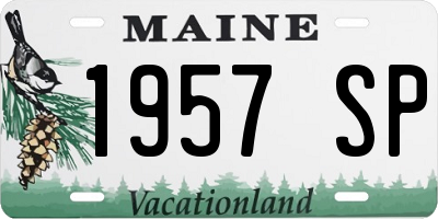 ME license plate 1957SP
