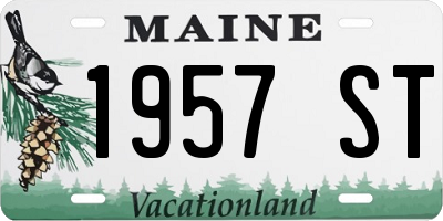 ME license plate 1957ST