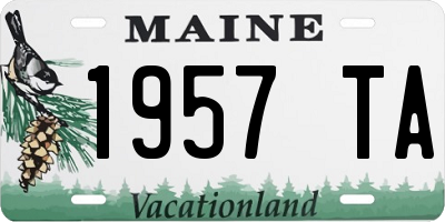 ME license plate 1957TA