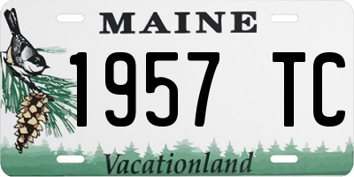 ME license plate 1957TC