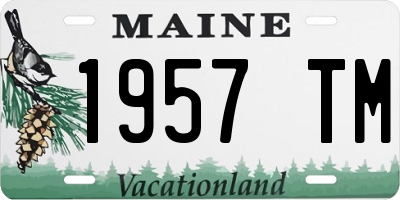 ME license plate 1957TM