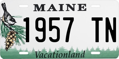 ME license plate 1957TN