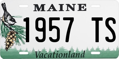 ME license plate 1957TS