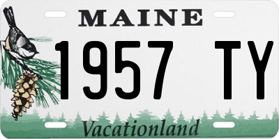 ME license plate 1957TY