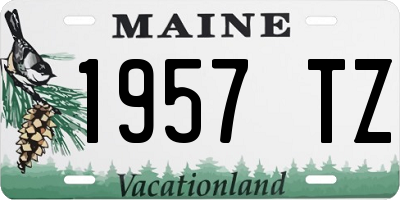 ME license plate 1957TZ