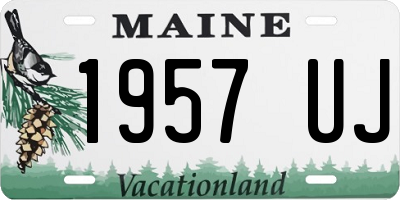 ME license plate 1957UJ